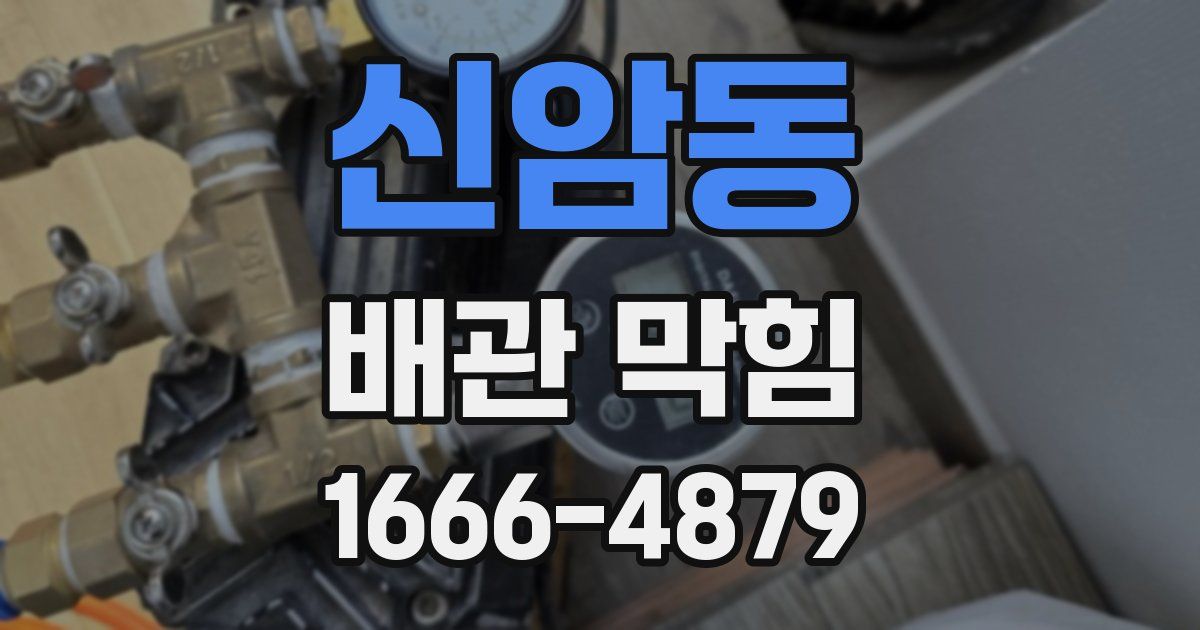 신암동 배관 막힘