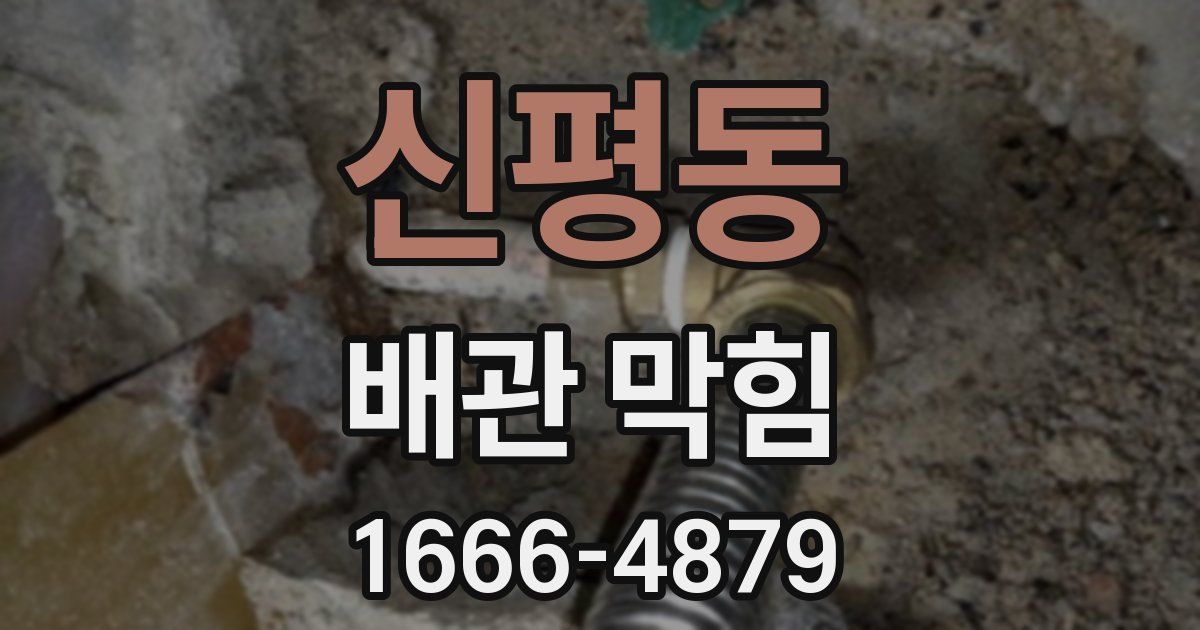 신평동 배관 막힘