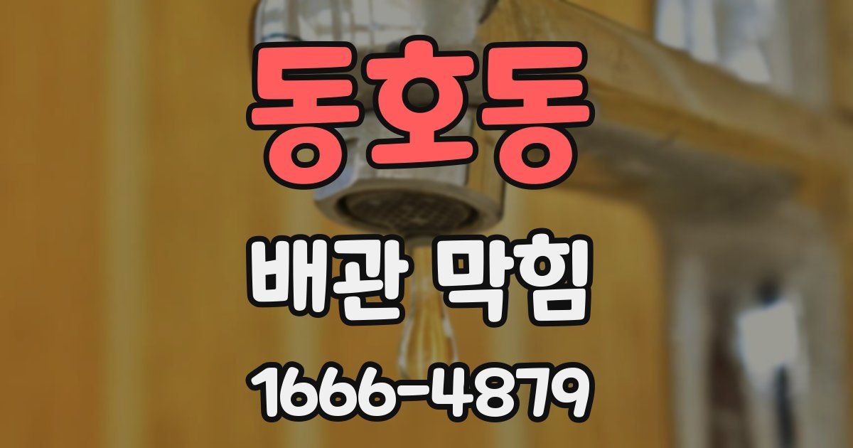 동호동 배관 막힘