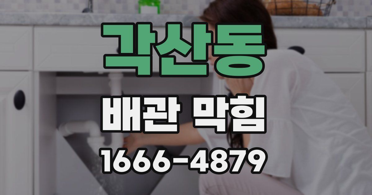 각산동 배관 막힘