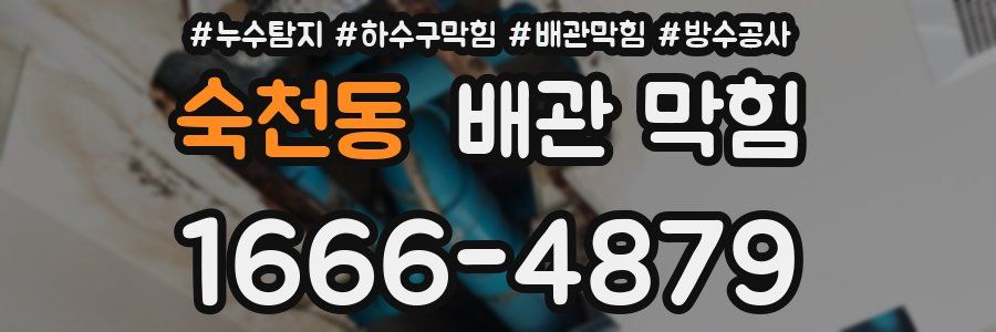 숙천동 배관 막힘