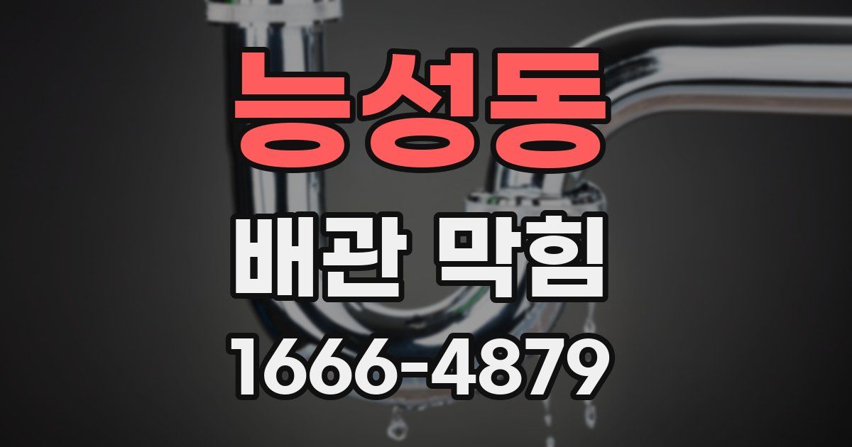 능성동 배관 막힘