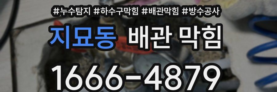 지묘동 배관 막힘