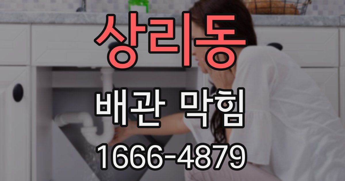 상리동 배관 막힘