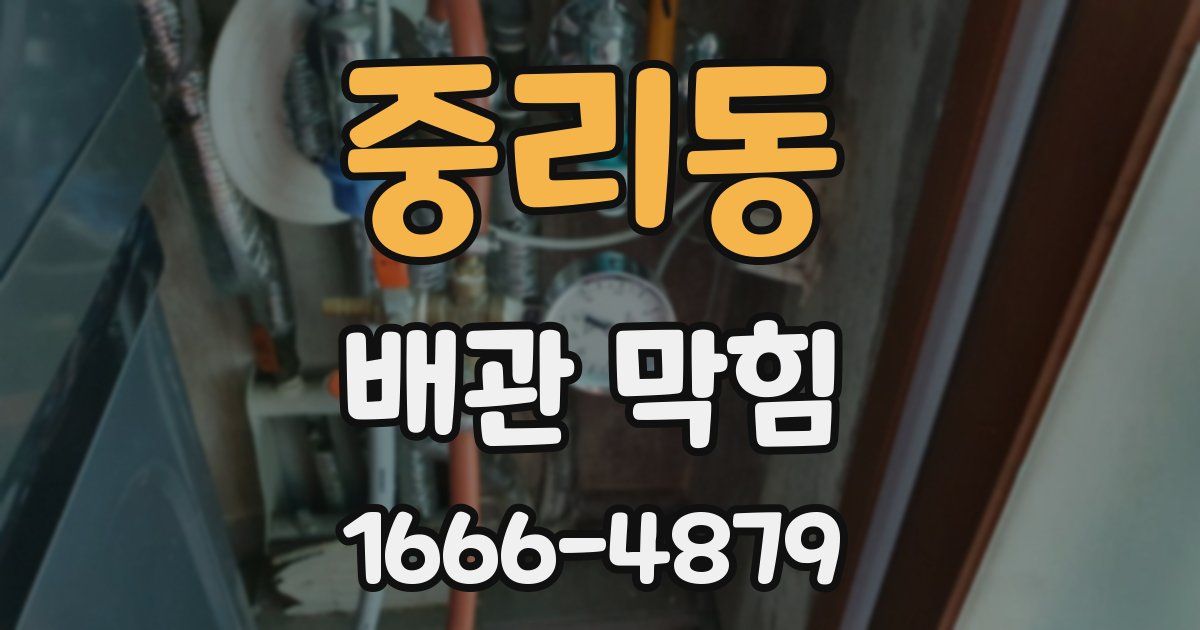 중리동 배관 막힘