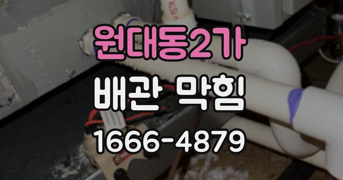 원대동2가 배관 막힘