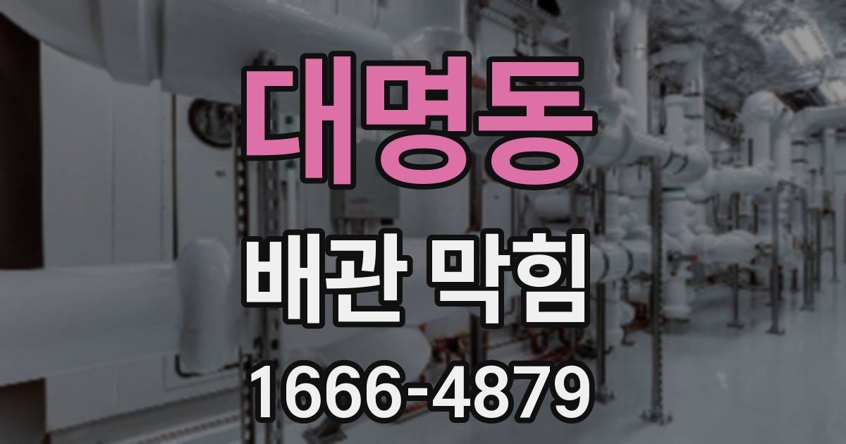 대명동 배관 막힘