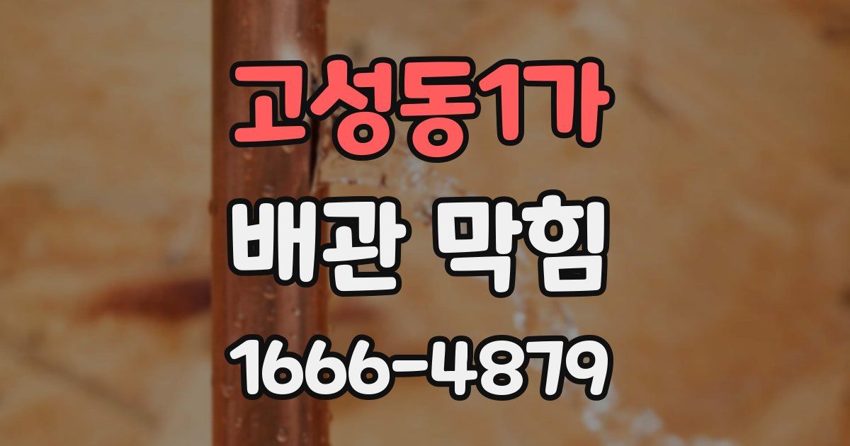 고성동1가 배관 막힘