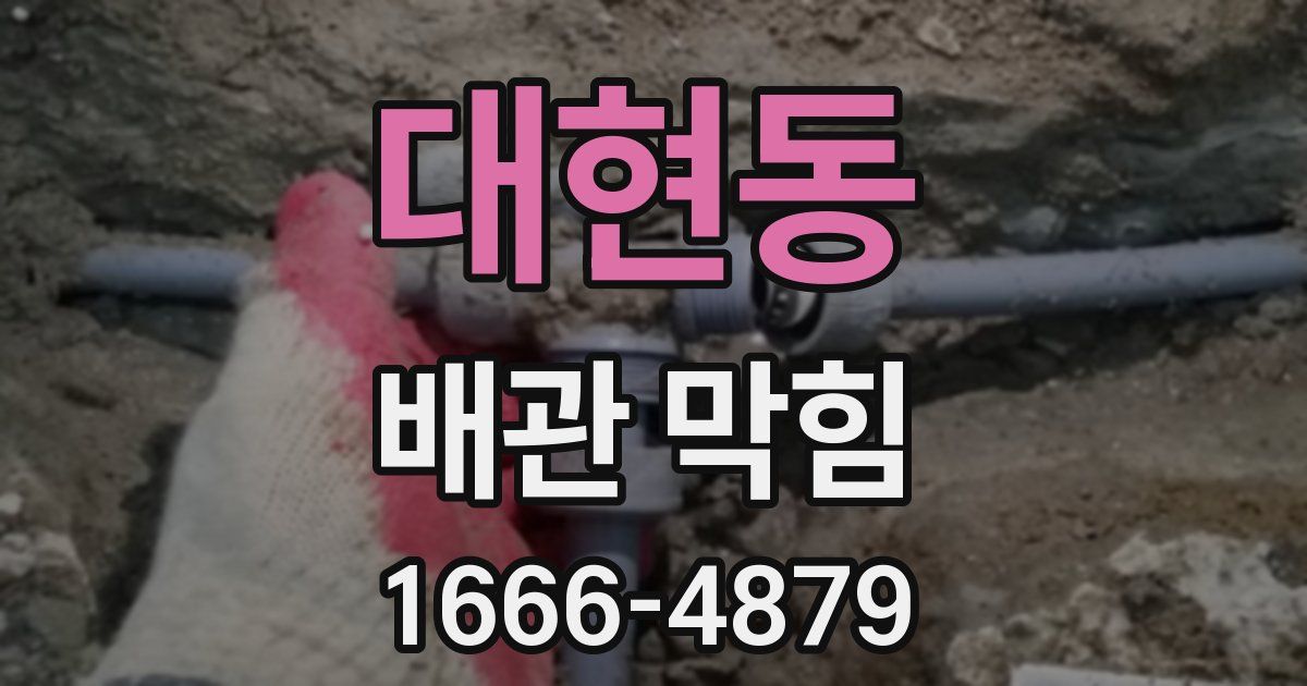 대현동 배관 막힘