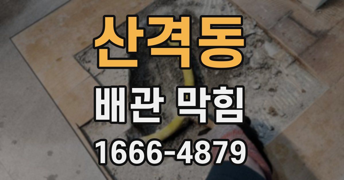 산격동 배관 막힘