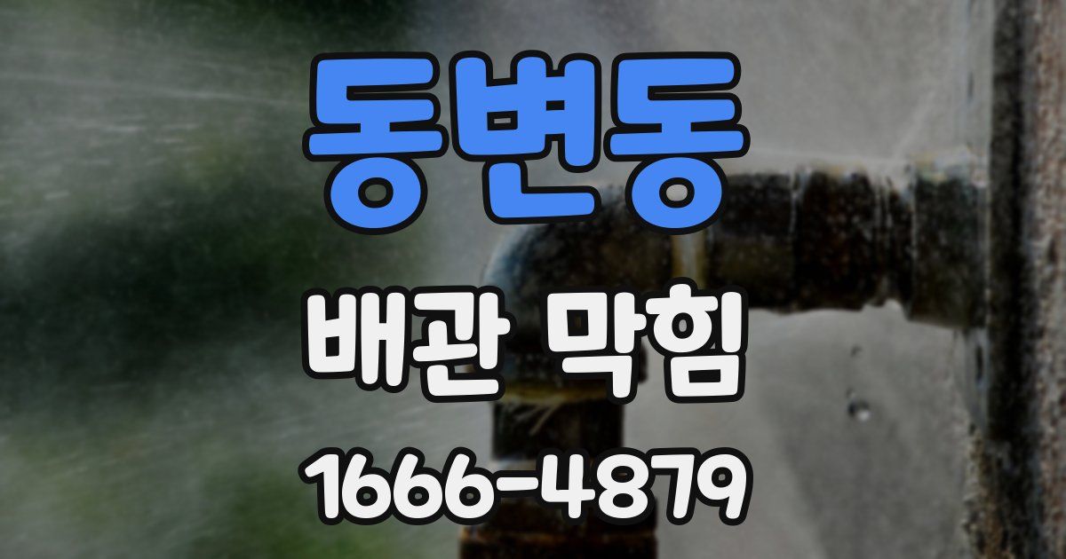 동변동 배관 막힘