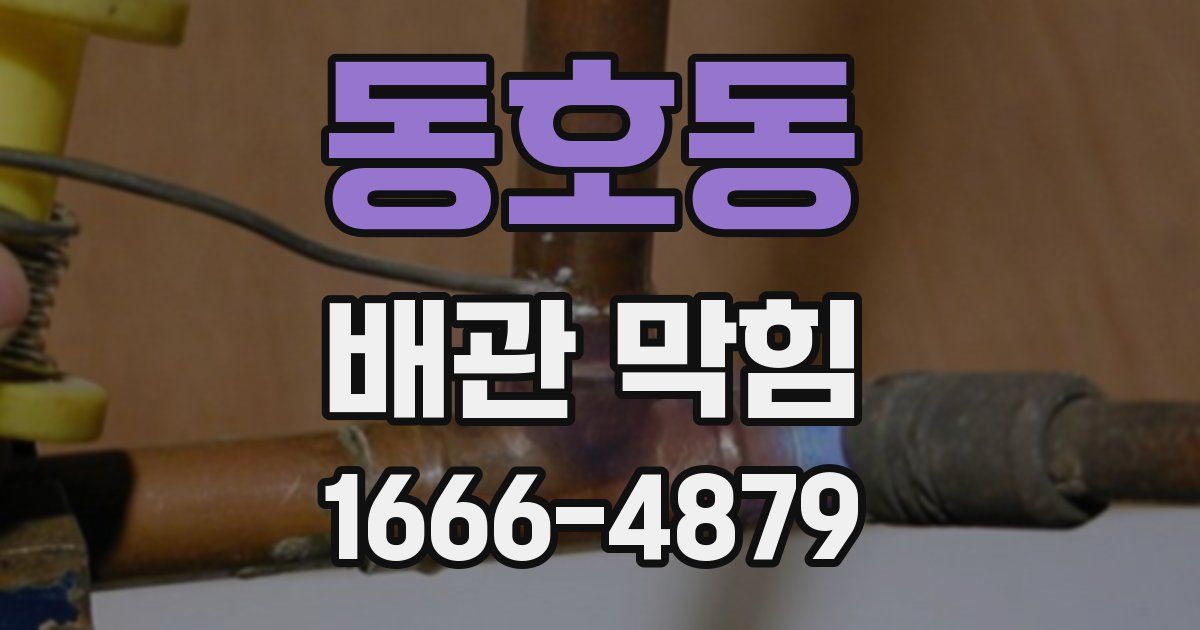 동호동 배관 막힘