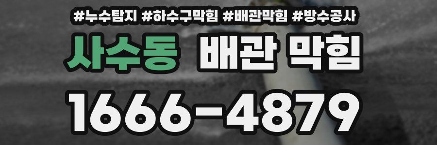 사수동 배관 막힘