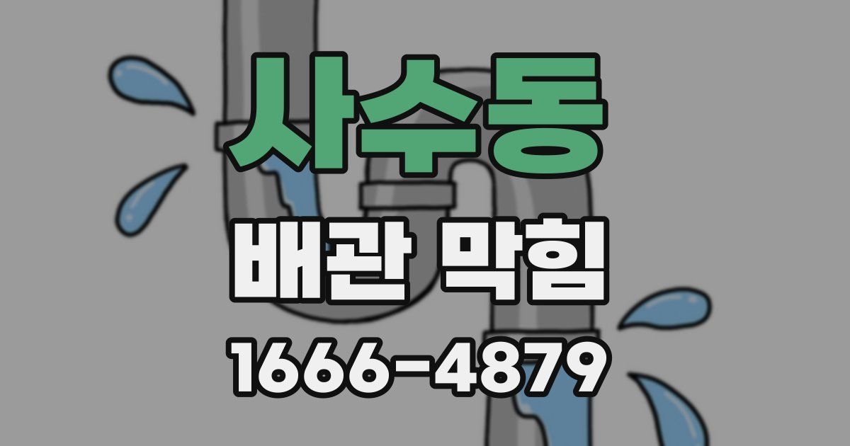 사수동 배관 막힘