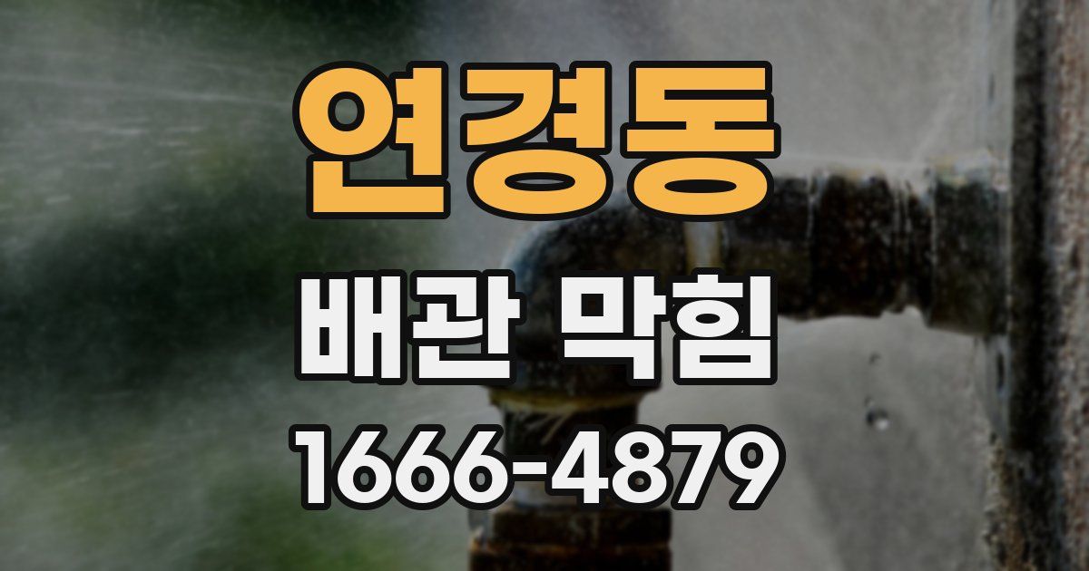 연경동 배관 막힘