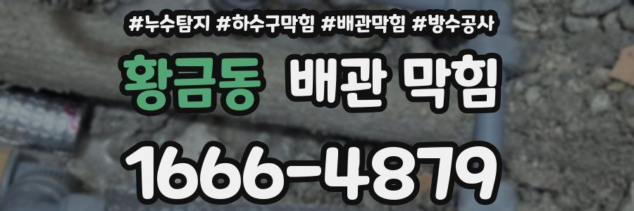 황금동 배관 막힘