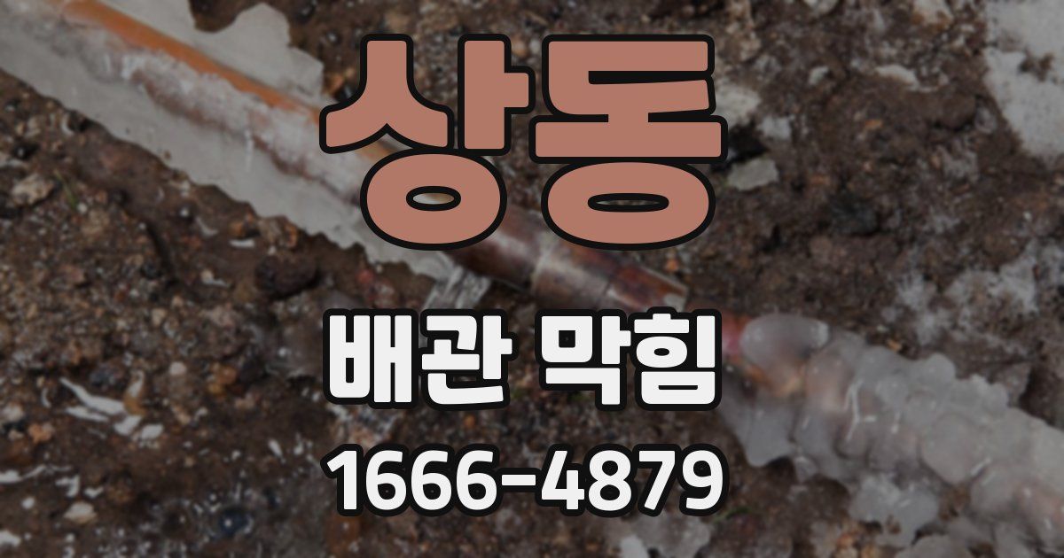 상동 배관 막힘