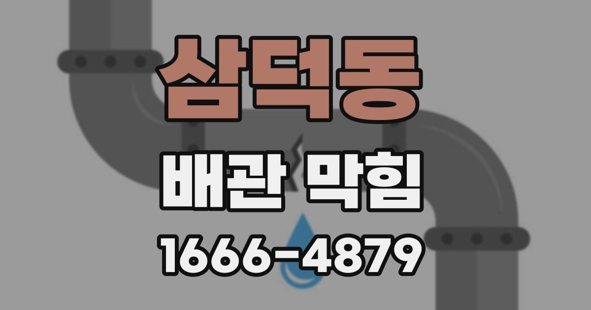 삼덕동 배관 막힘