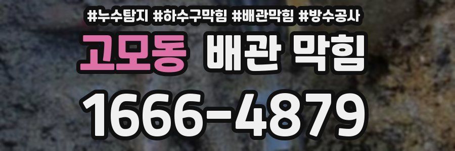 고모동 배관 막힘