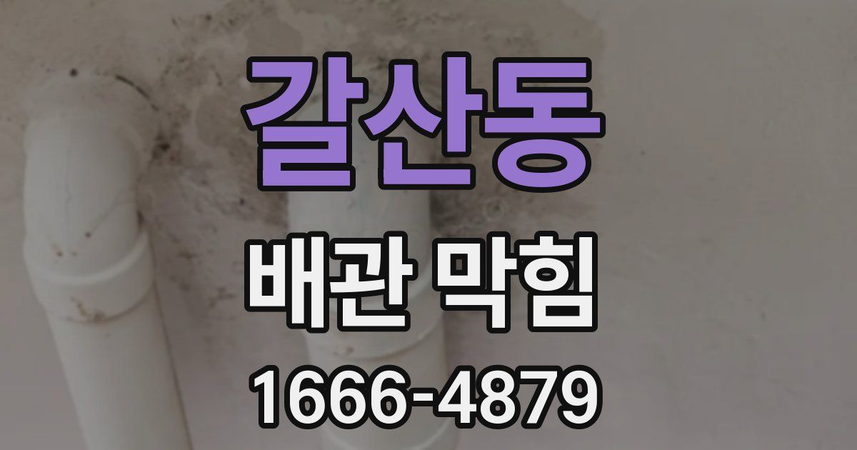 갈산동 배관 막힘