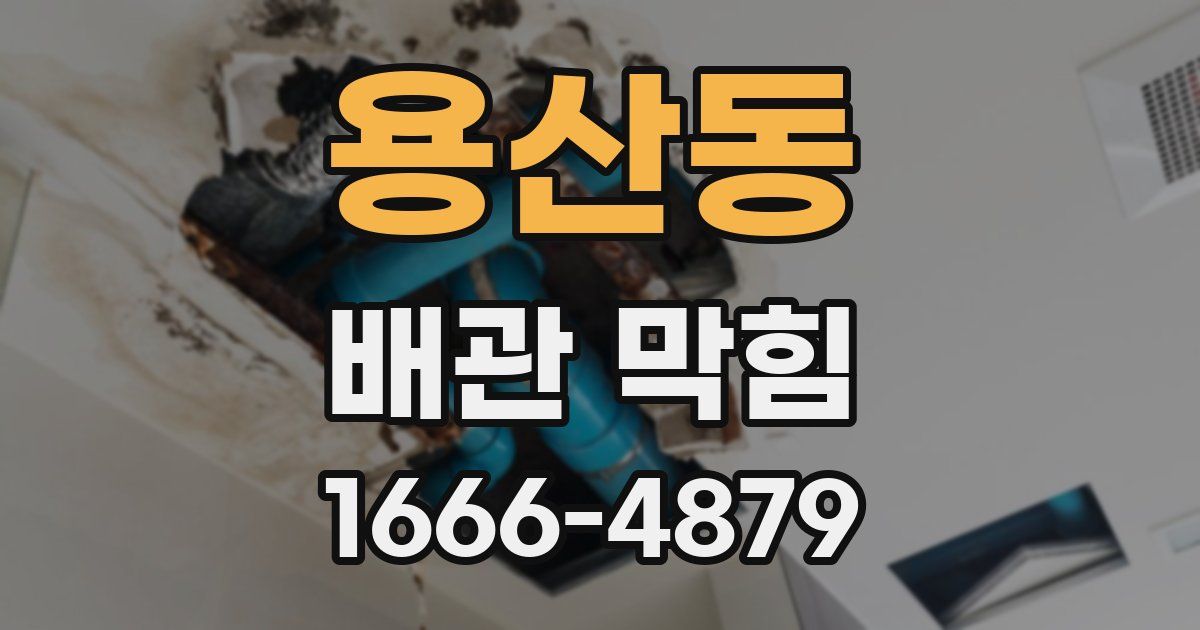 용산동 배관 막힘