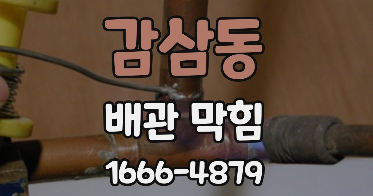 감삼동 배관 막힘