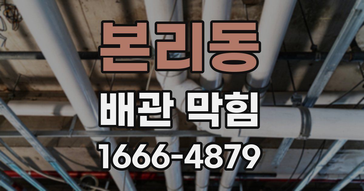 본리동 배관 막힘