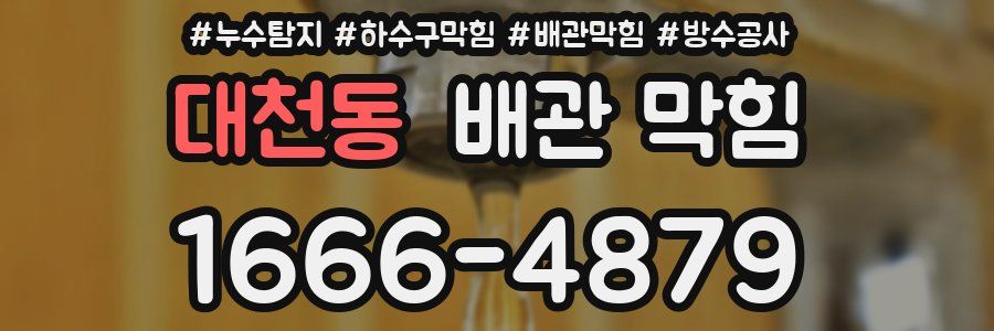 대천동 배관 막힘