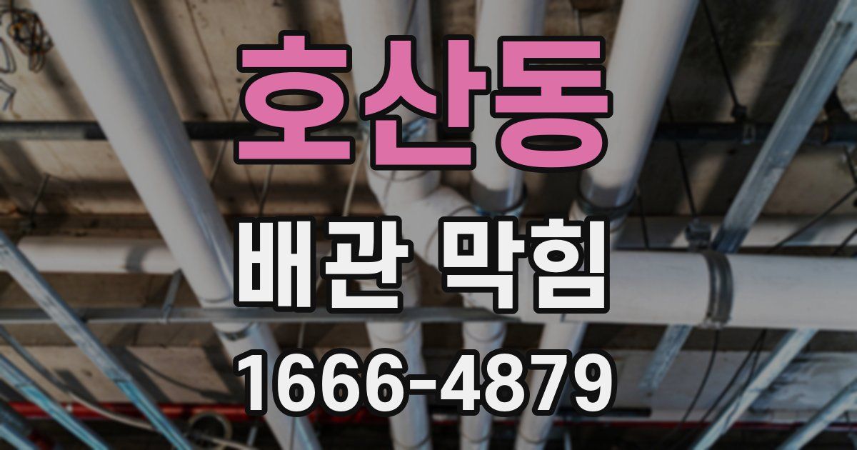호산동 배관 막힘
