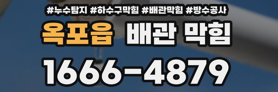 옥포읍 배관 막힘