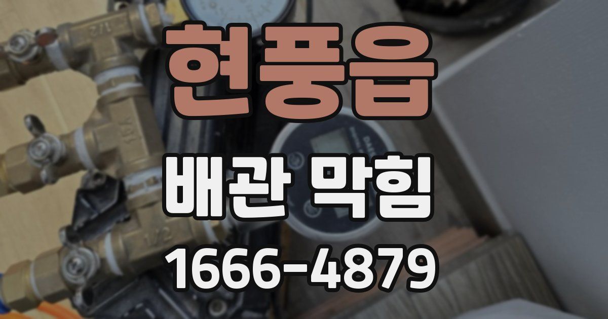 현풍읍 배관 막힘