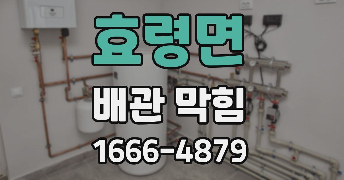 효령면 배관 막힘