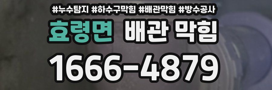 효령면 배관 막힘