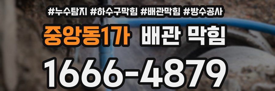 중앙동1가 배관 막힘