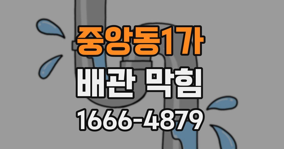 중앙동1가 배관 막힘