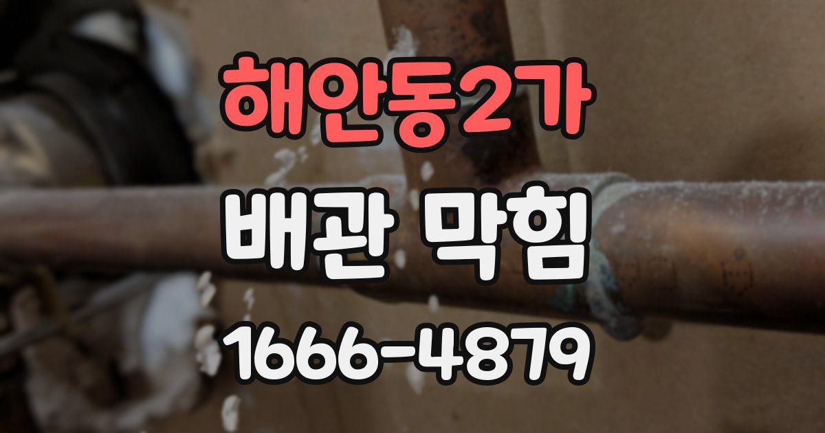 해안동2가 배관 막힘