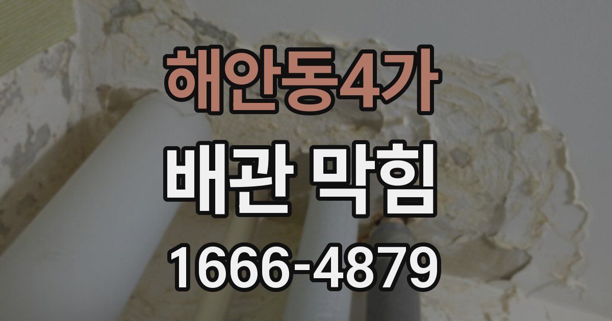 해안동4가 배관 막힘