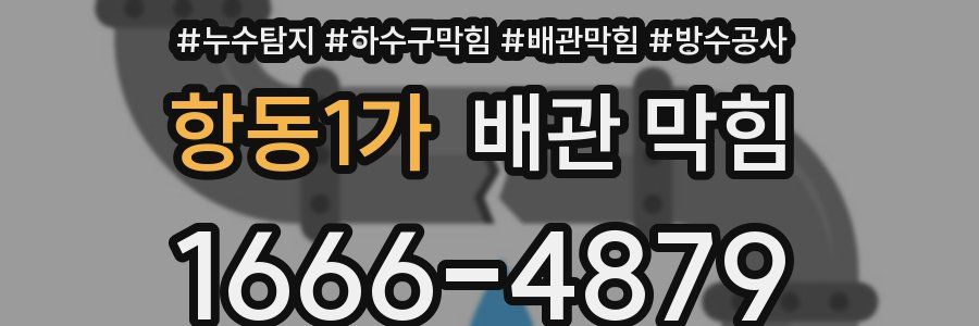 항동1가 배관 막힘