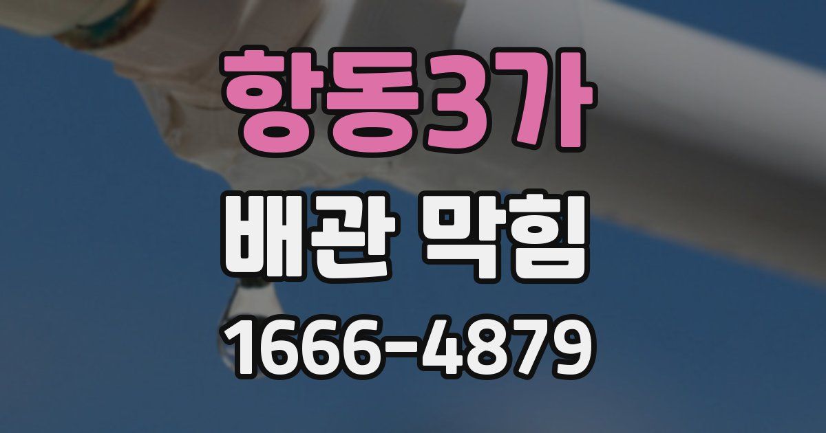 항동3가 배관 막힘