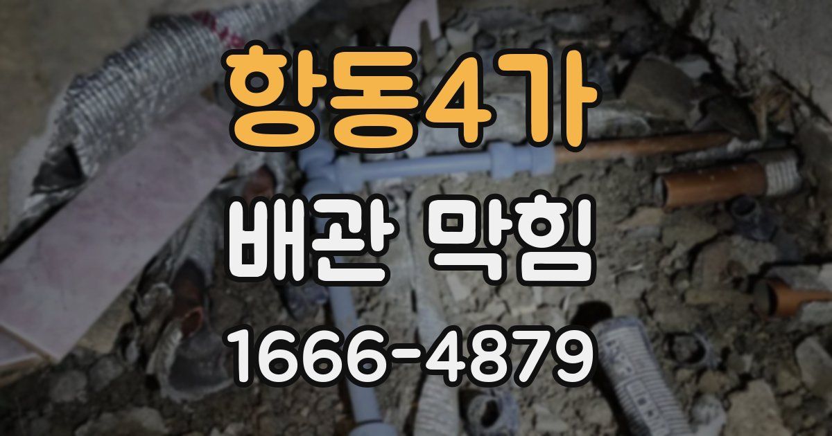 항동4가 배관 막힘