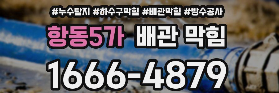 항동5가 배관 막힘