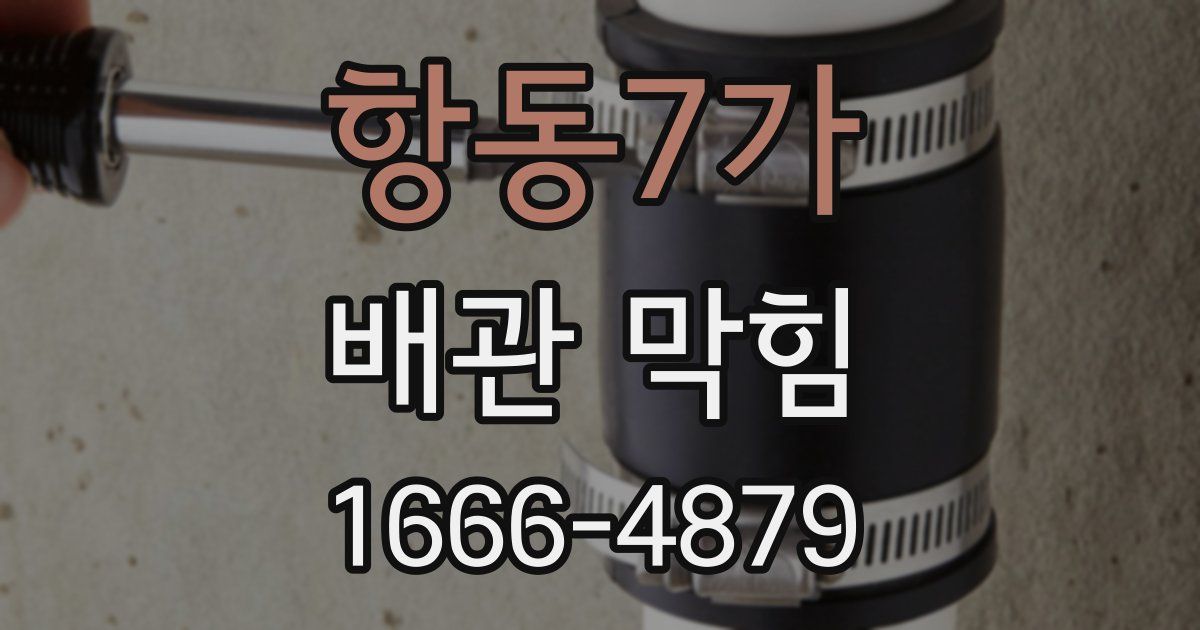 항동7가 배관 막힘