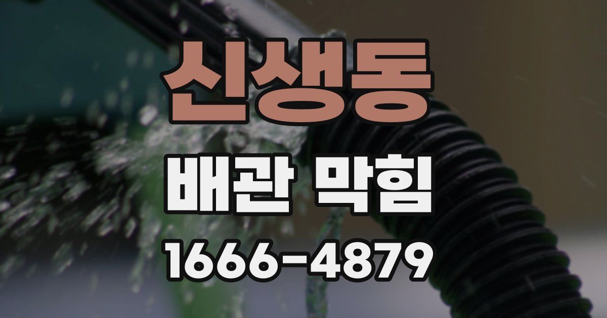 신생동 배관 막힘