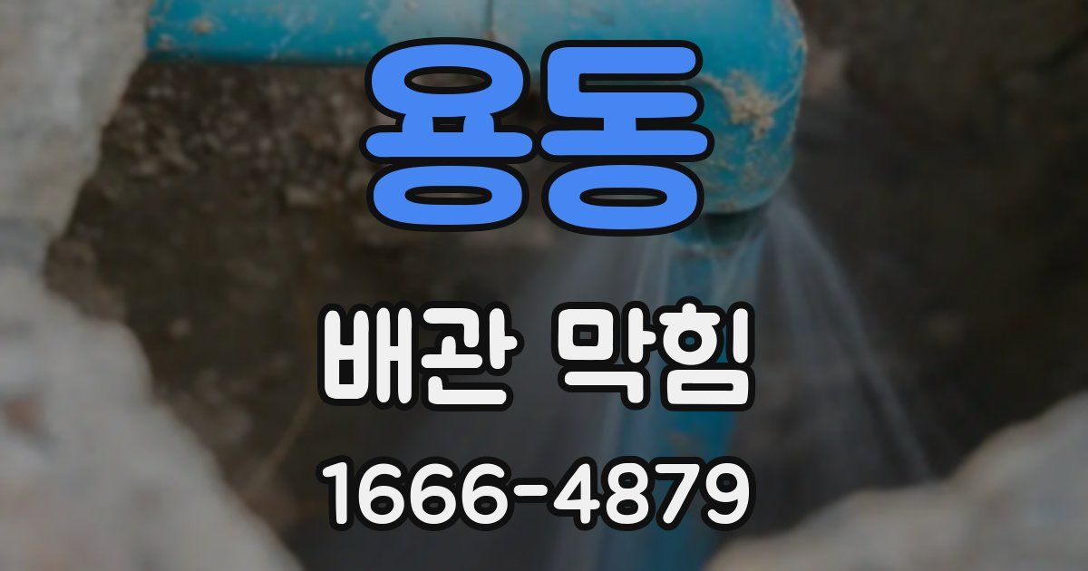 용동 배관 막힘