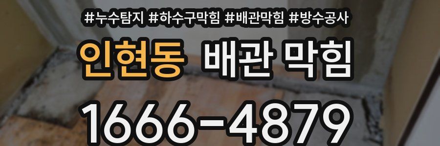 인현동 배관 막힘