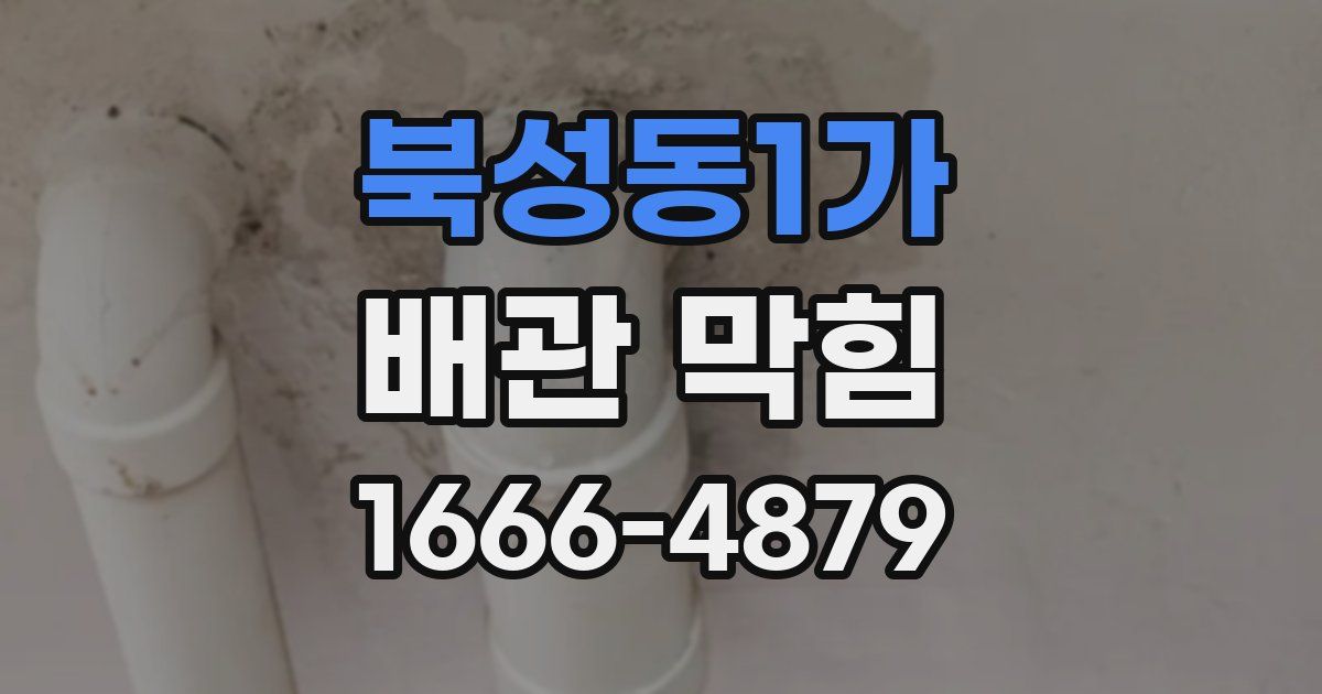 북성동1가 배관 막힘