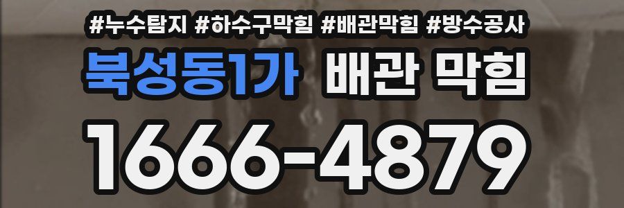 북성동1가 배관 막힘