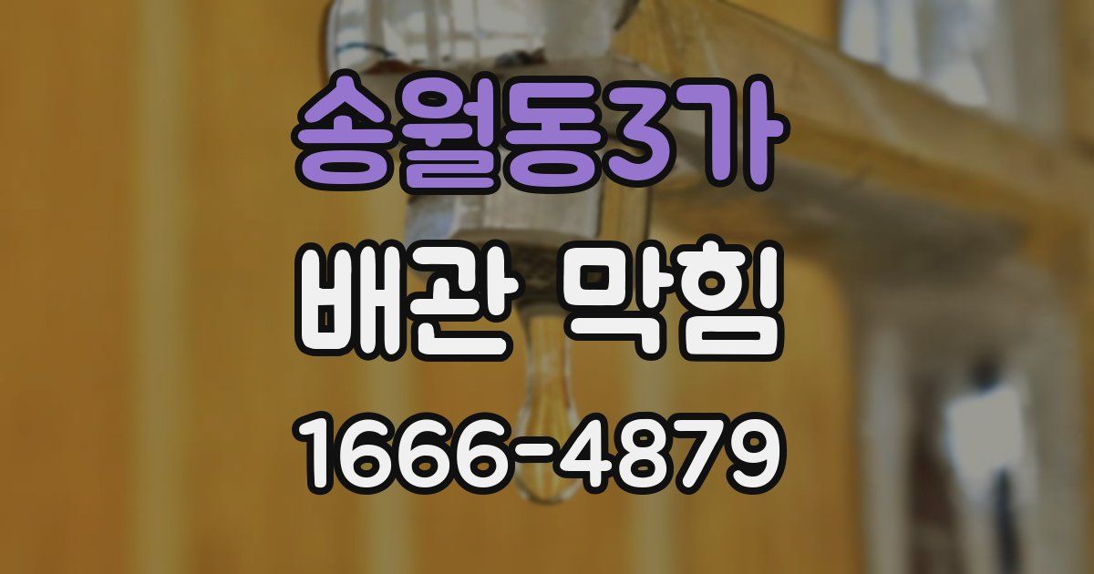 송월동3가 배관 막힘