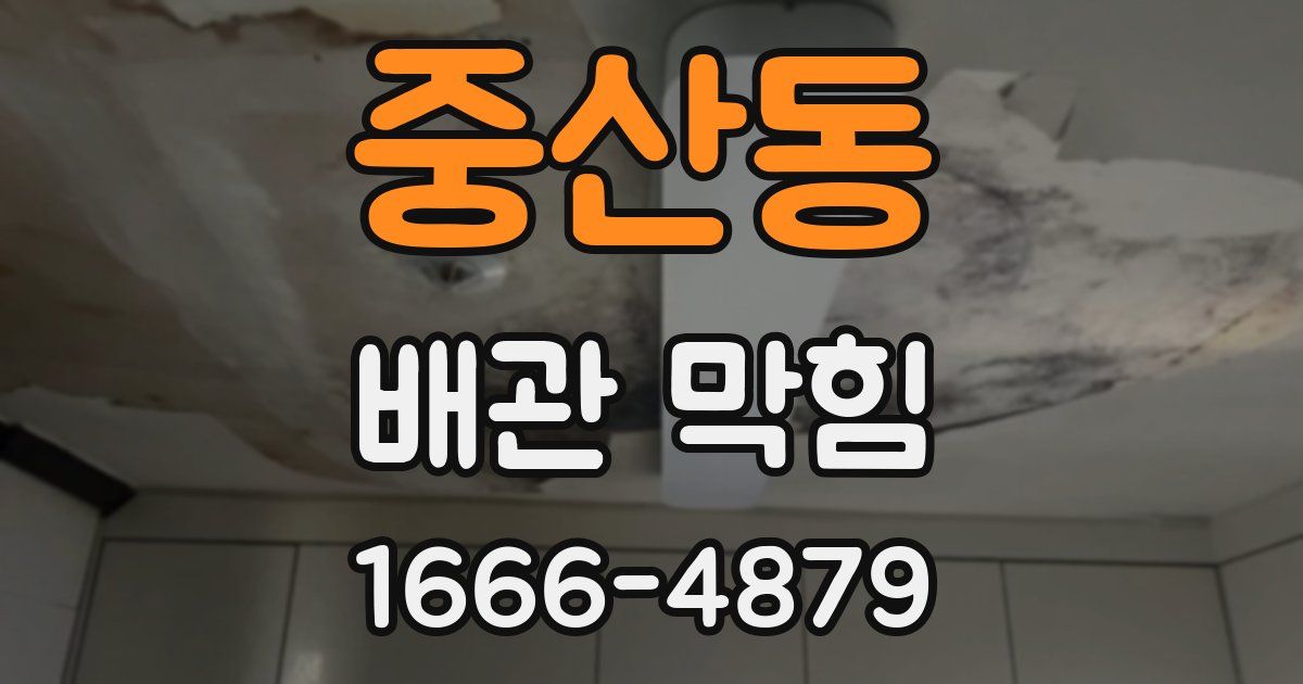 중산동 배관 막힘