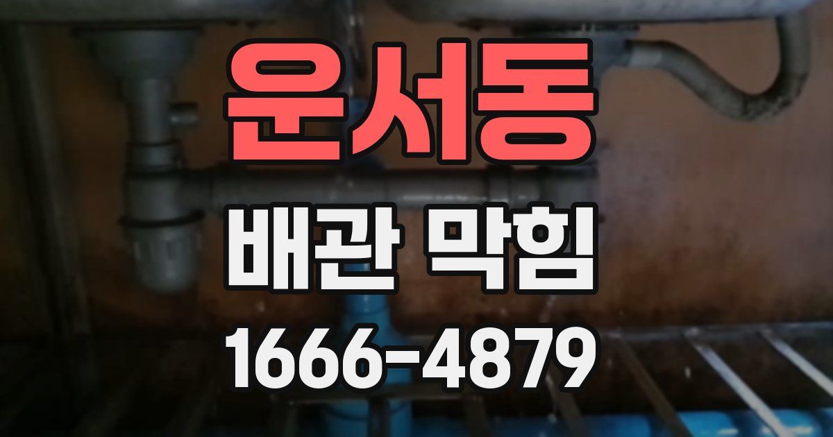 운서동 배관 막힘